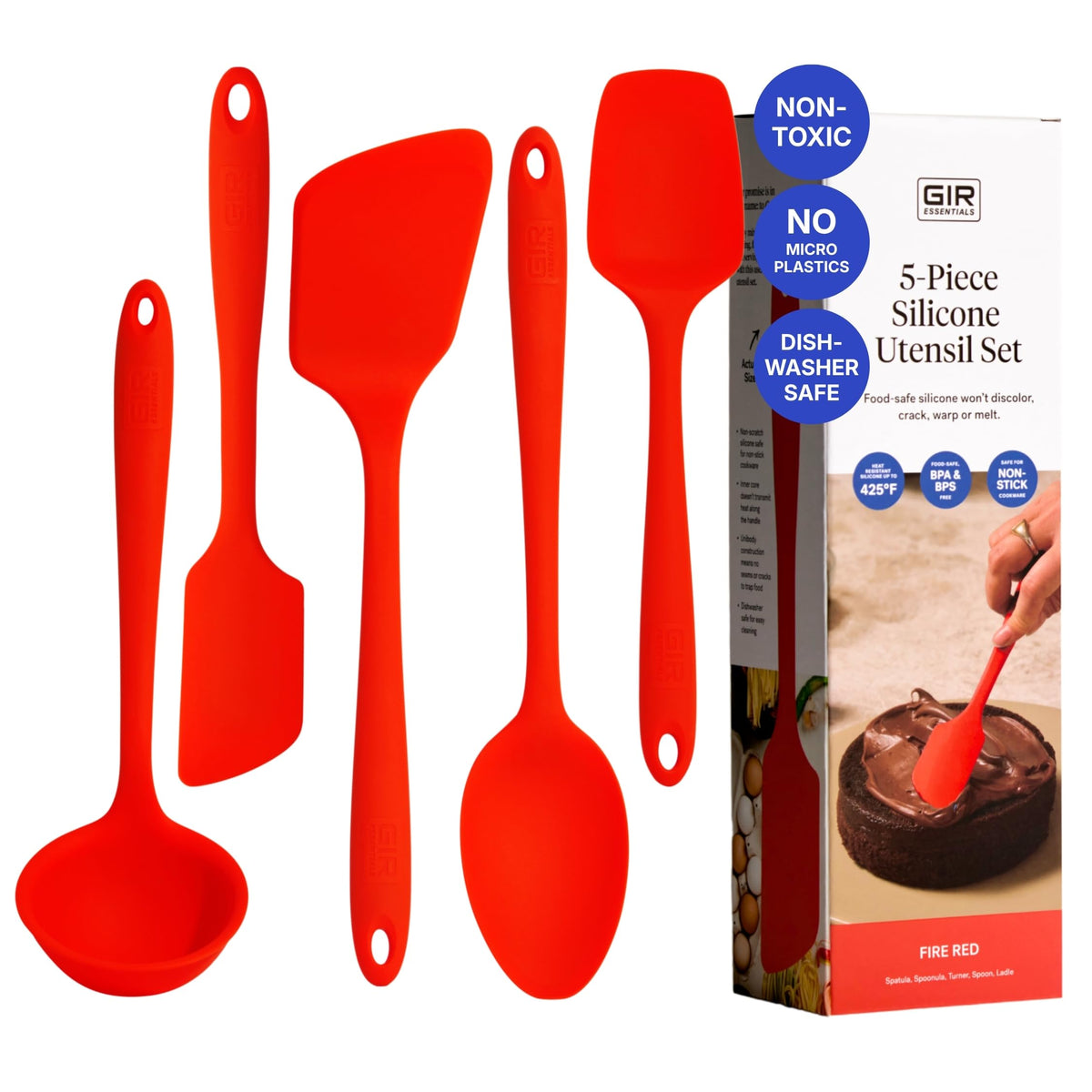 GIR: 5-Piece Silicone Essentials Kitchen Utensils Set – Royal Blue