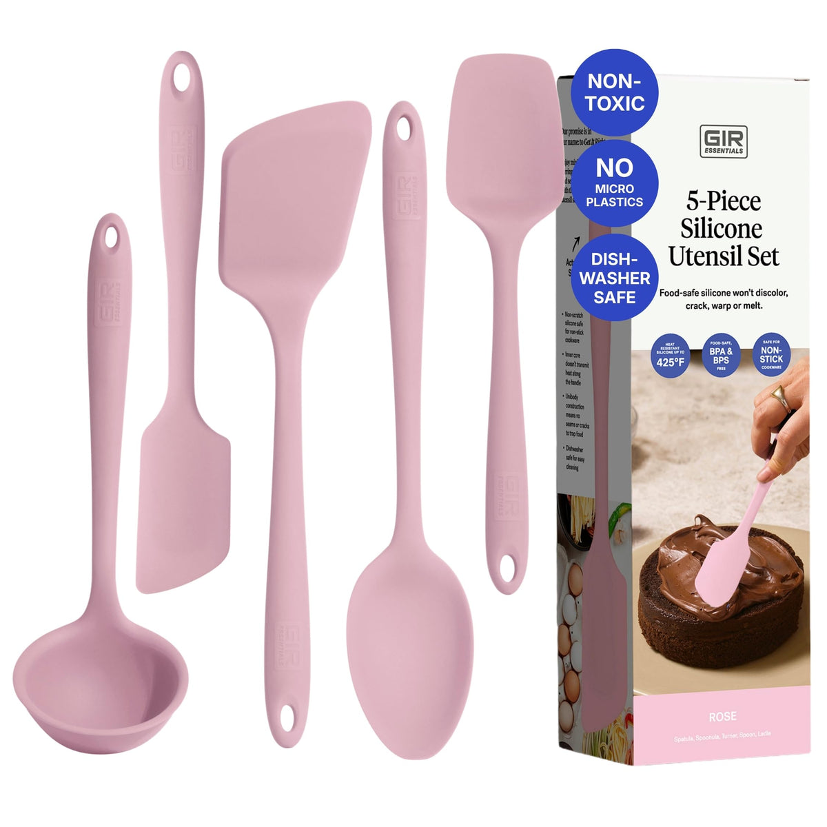 GIR: 5-Piece Silicone Essentials Kitchen Utensils Set – Royal Blue