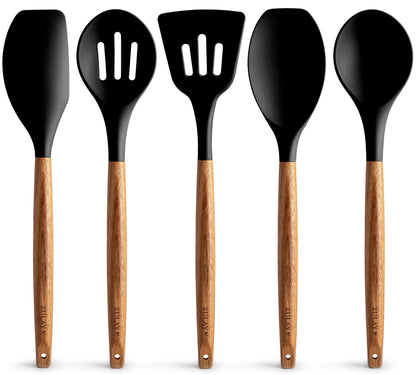 Zulay Kitchen 5 Piece Silicone Utensil Set