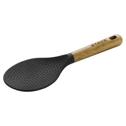Staub Silicone with Wood Handle Cooking Utensil, Multi-function Spatula Spoon