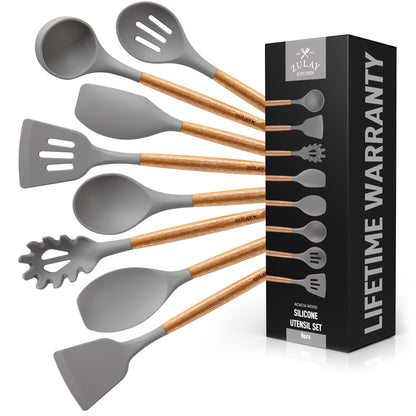 Zulay Kitchen 5 Piece Silicone Utensil Set