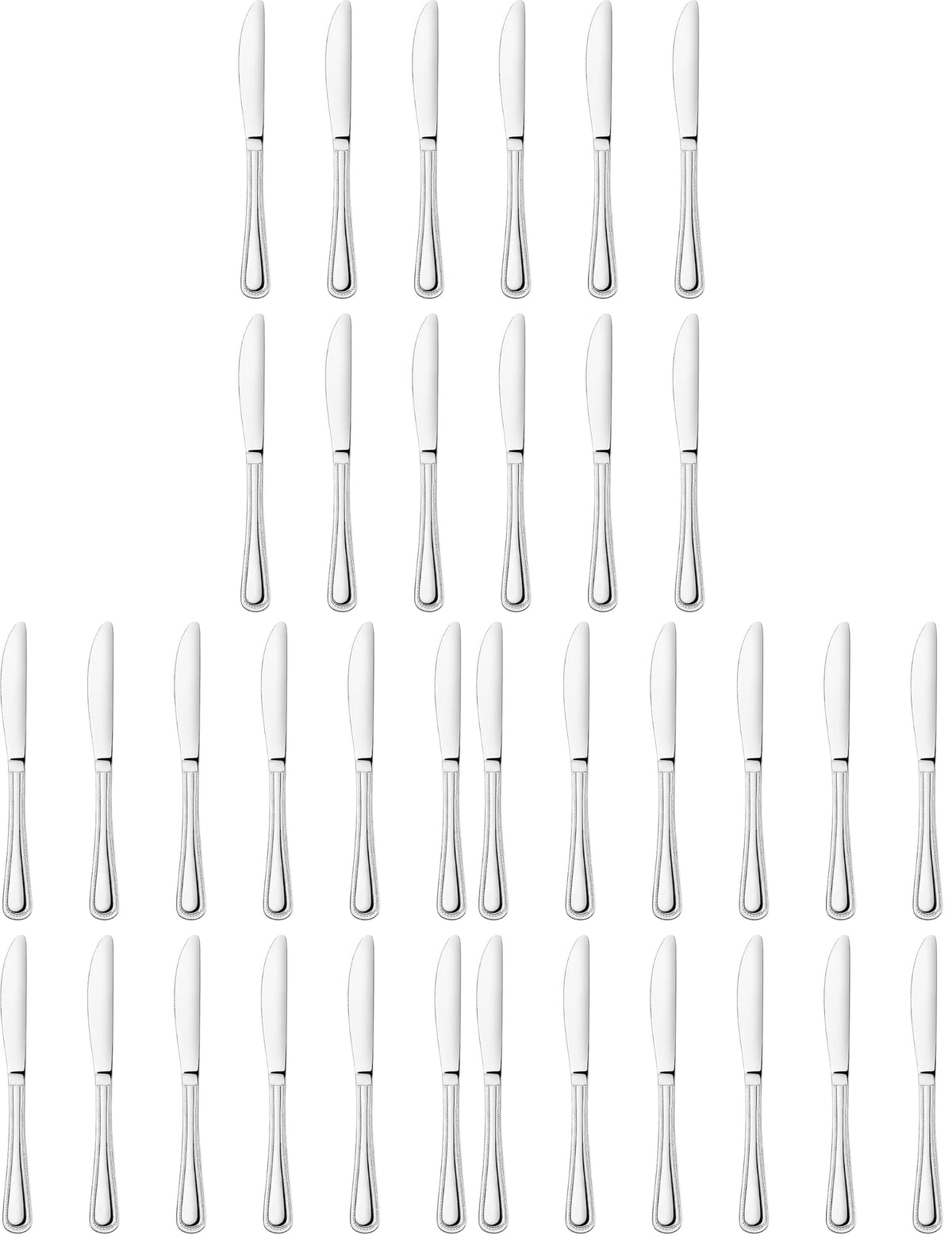 New Star Foodservice Bead Pattern 18/0 Stainless Steel Bouillon Spoon, 6.3-Inch, Set of 12, Commercial Grade