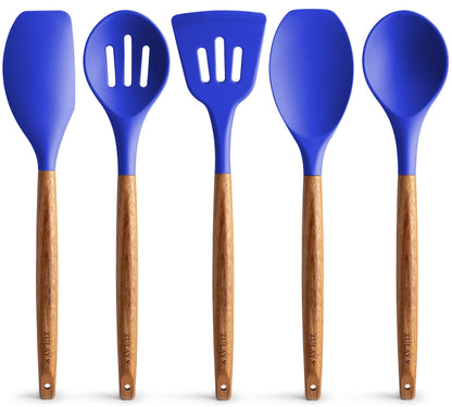 Zulay Kitchen 5 Piece Silicone Utensil Set