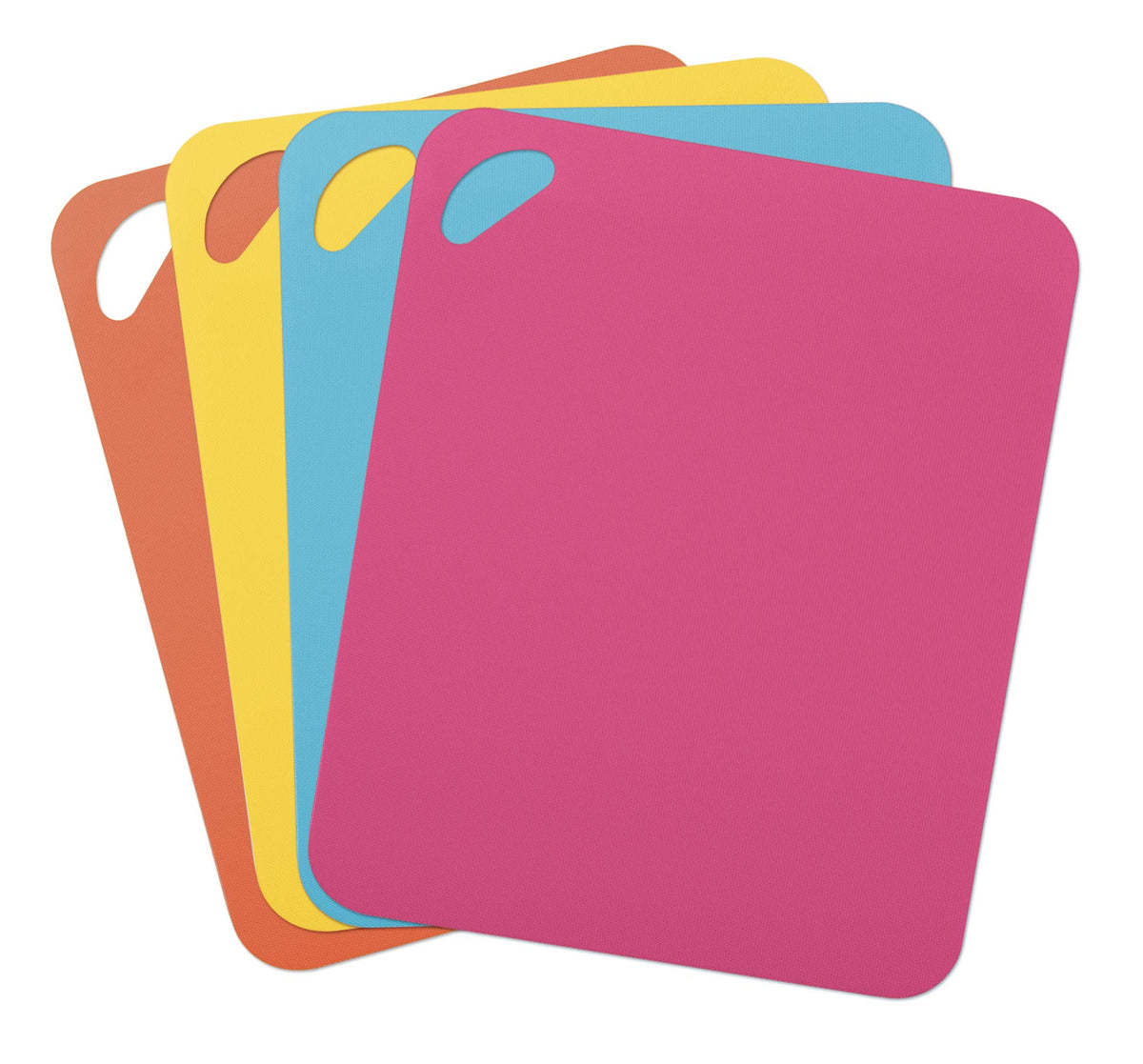 Dexas Heavy Duty Grippmat Flexible Cutting Board Set of Four, 11.5 x 14 inches, Blue, Green, Yellow and Red,6554PK