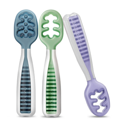 NumNum Baby Spoons Self Feeding 6 Months, 6-Pack Rainbow