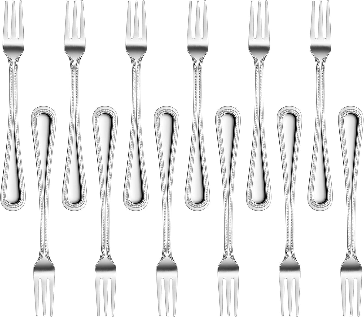 New Star Foodservice Bead Pattern 18/0 Stainless Steel Bouillon Spoon, 6.3-Inch, Set of 12, Commercial Grade