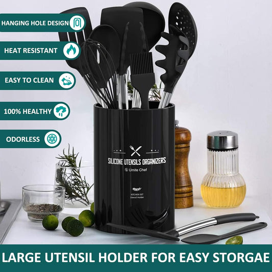 Umite Chef Kitchen Utensil Set, 15pcs Silicone Cooking Utensils