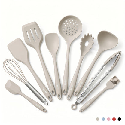 Vayvnt Silicone Cooking Utensil Set, 10PCS Utensils for Non Stick Pan, Blue