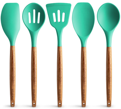 Zulay Kitchen 5 Piece Silicone Utensil Set