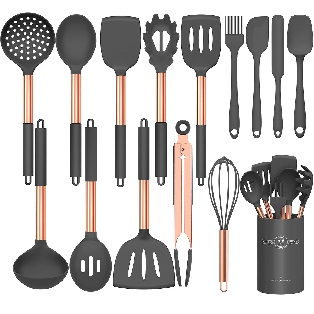 Umite Chef Kitchen Utensil Set, 15pcs Silicone Cooking Utensils