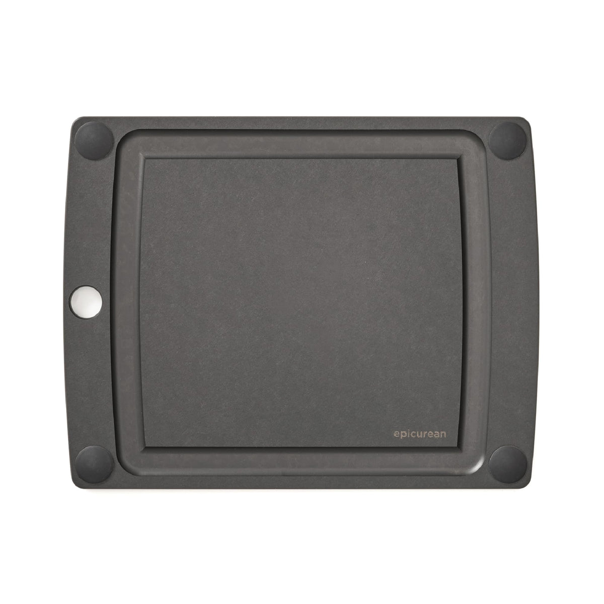 Epicurean All-In-One Cutting Board with Non-Slip Feet and Juice Groove, 17.5" × 13", Natural/Black