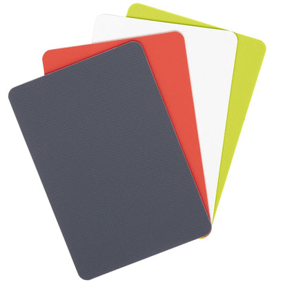 Dexas Heavy Duty Grippmat Flexible Cutting Board Set of Four, 11.5 x 14 inches, Blue, Green, Yellow and Red,6554PK