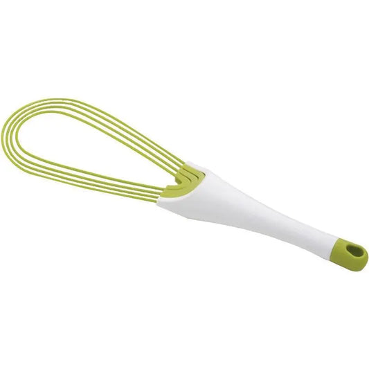 Kitchen Twist Whisk,  Plastic Flat Balloon Whisk Thick Wire Egg Frother Beater Non Stick Cookware For Cooking Blending Whisking Stirring-green
