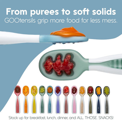 NumNum Baby Spoons Self Feeding 6 Months, 6-Pack Rainbow