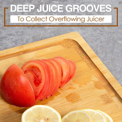 Empune Extra Large Cutting Board, 17.6" Bamboo Cutting Boards for Kitchen