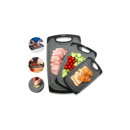 Viretang Plastic Cutting Boards Set of 3,BPA Free,Dishwasher Safe