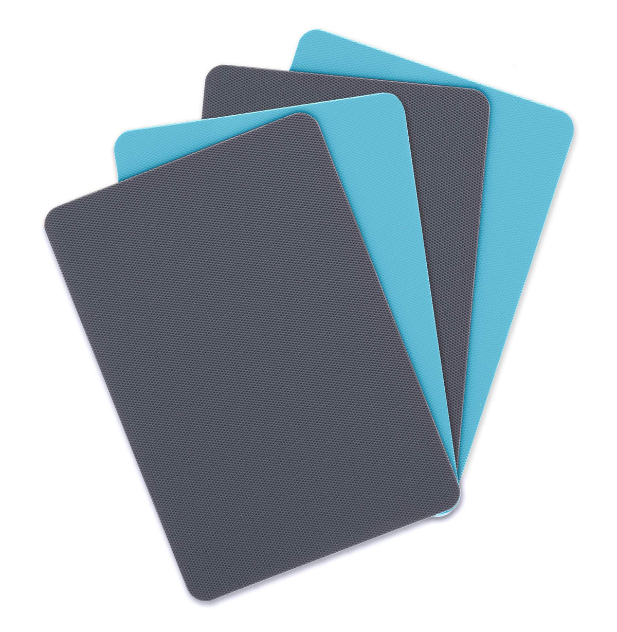 Dexas Heavy Duty Grippmat Flexible Cutting Board Set of Four, 11.5 x 14 inches, Blue, Green, Yellow and Red,6554PK