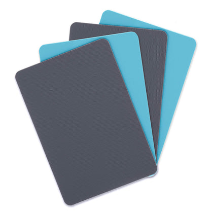 Dexas Heavy Duty Grippmat Flexible Cutting Board Set of Four, 11.5 x 14 inches, Blue, Green, Yellow and Red,6554PK