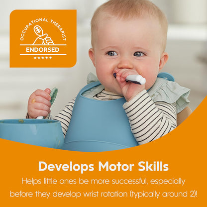 NumNum Baby Spoons Self Feeding 6 Months, 6-Pack Rainbow