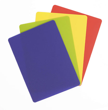 Dexas Heavy Duty Grippmat Flexible Cutting Board Set of Four, 11.5 x 14 inches, Blue, Green, Yellow and Red,6554PK