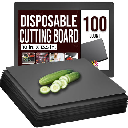 Crown Display 50 Count Premium Quality Disposable Cutting Boards ~10 Inch X 13.5 Inch Disposable Sheets For Kitchen And Commercial Use ~ Patent Pending ~ Recyclable Disposable Cutting Board Sheets