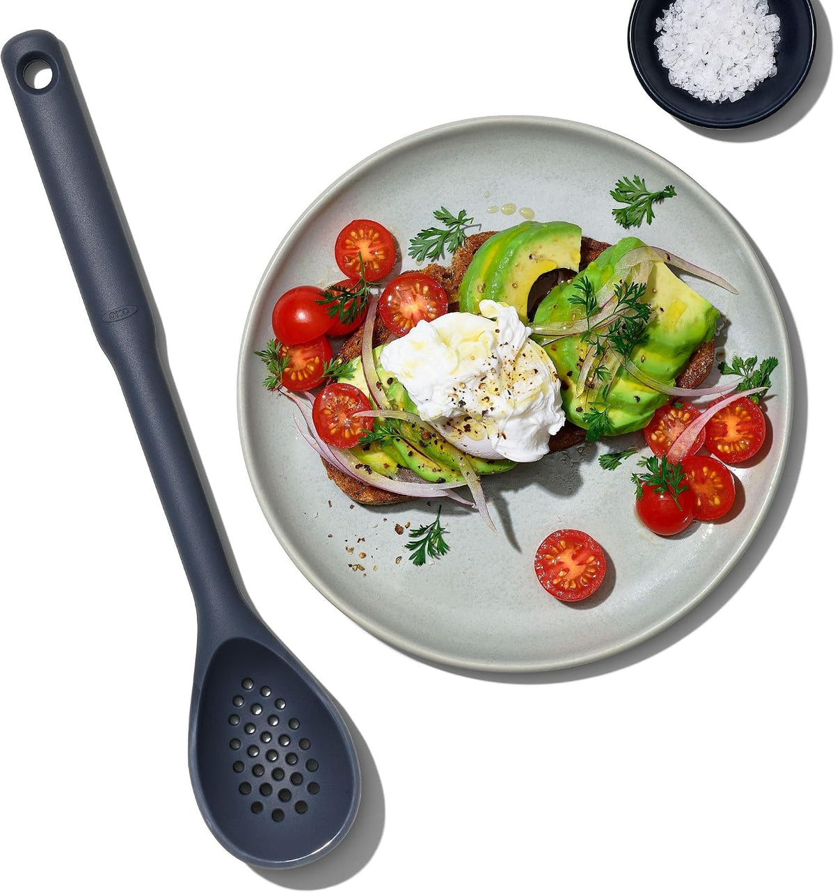 OXO Good Grips Silicone Slotted Spoon - Peppercorn