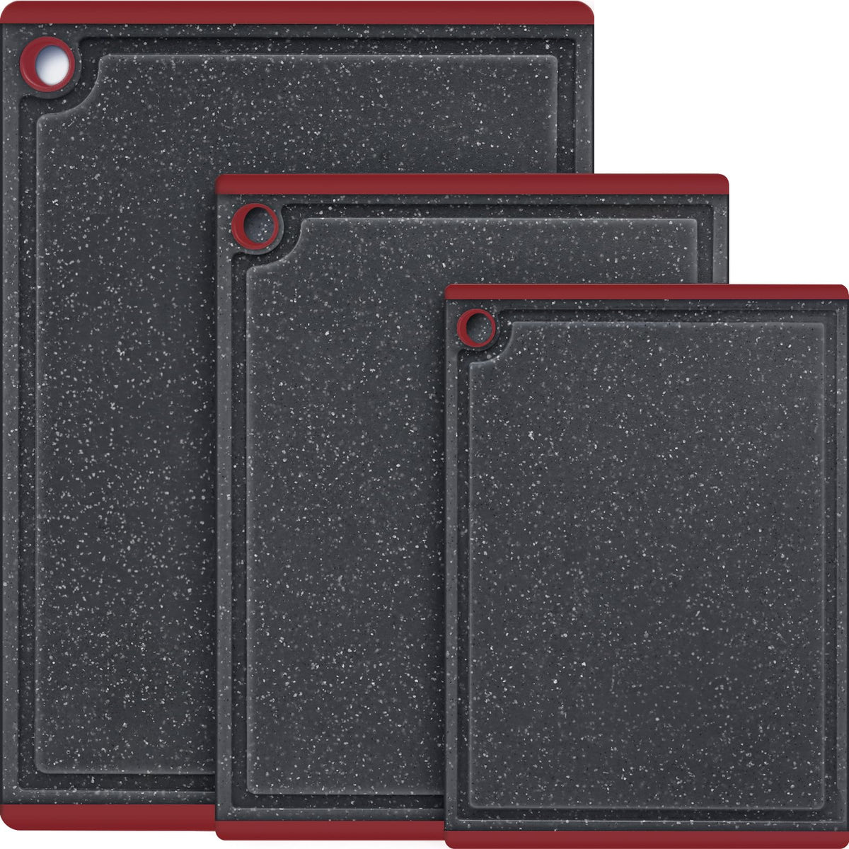 Plastic Cutting Boards for Kitchen, 3-Piece Large Cutting Board Set Dishwasher Safe Chopping Boards with Non-slip Feet and Juice Grooves, Kikcoin