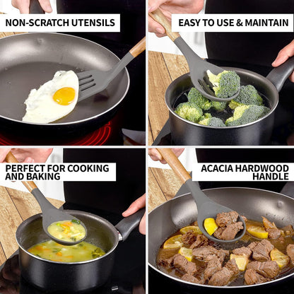 Zulay Kitchen 5 Piece Silicone Utensil Set