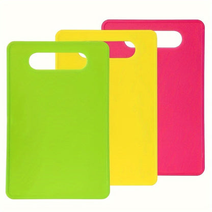 3pcs Plastic Cutting Boards for Kitchen, Flexible Cutting Mats for Cooking, 100% Non-Slip Cutting Board for Meat and Vegatables, and Dishwasher Safe