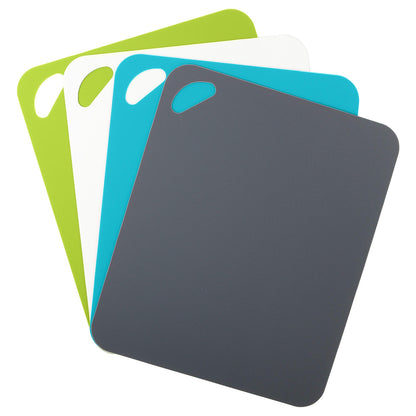 Dexas Heavy Duty Grippmat Flexible Cutting Board Set of Four, 11.5 x 14 inches, Blue, Green, Yellow and Red,6554PK