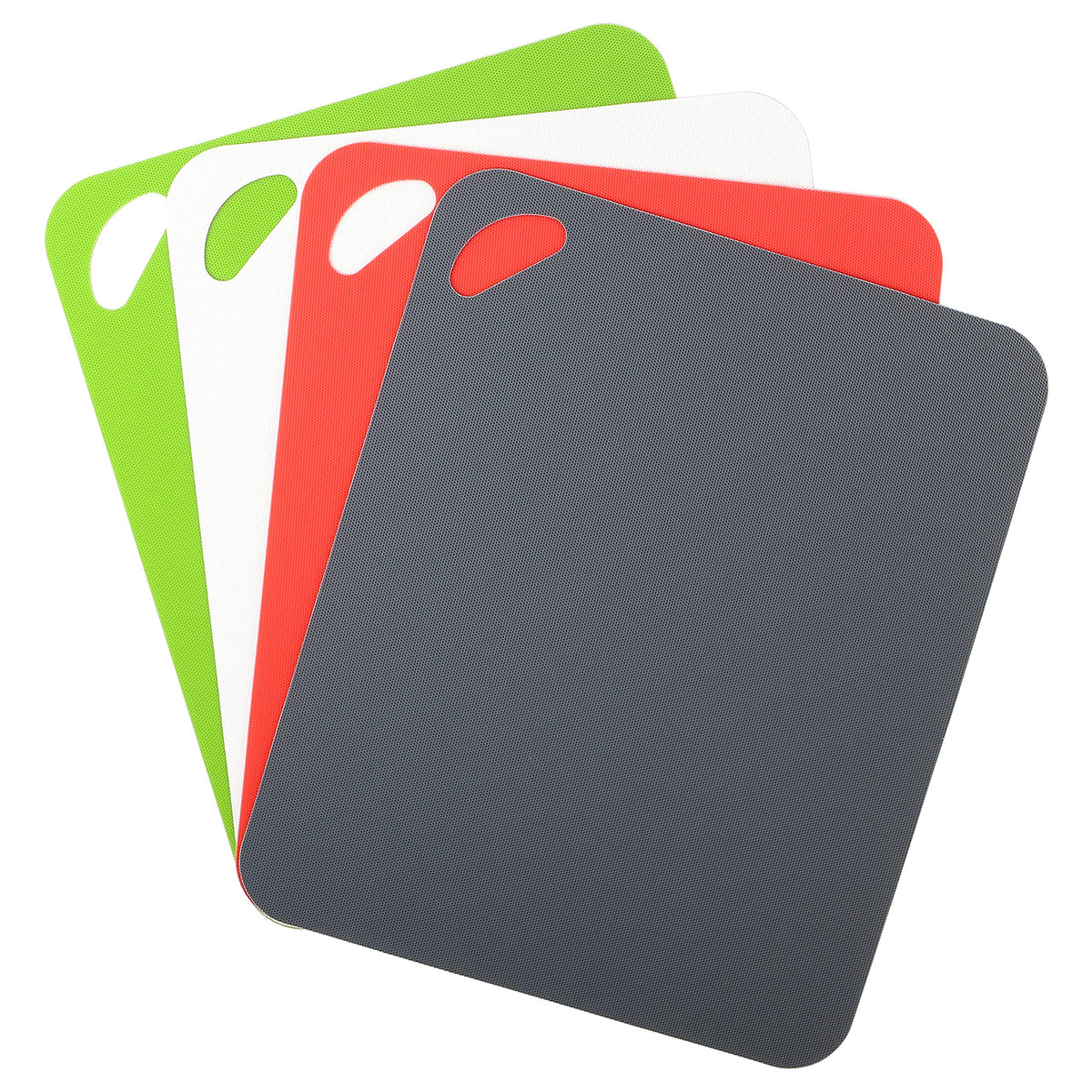 Dexas Heavy Duty Grippmat Flexible Cutting Board Set of Four, 11.5 x 14 inches, Blue, Green, Yellow and Red,6554PK