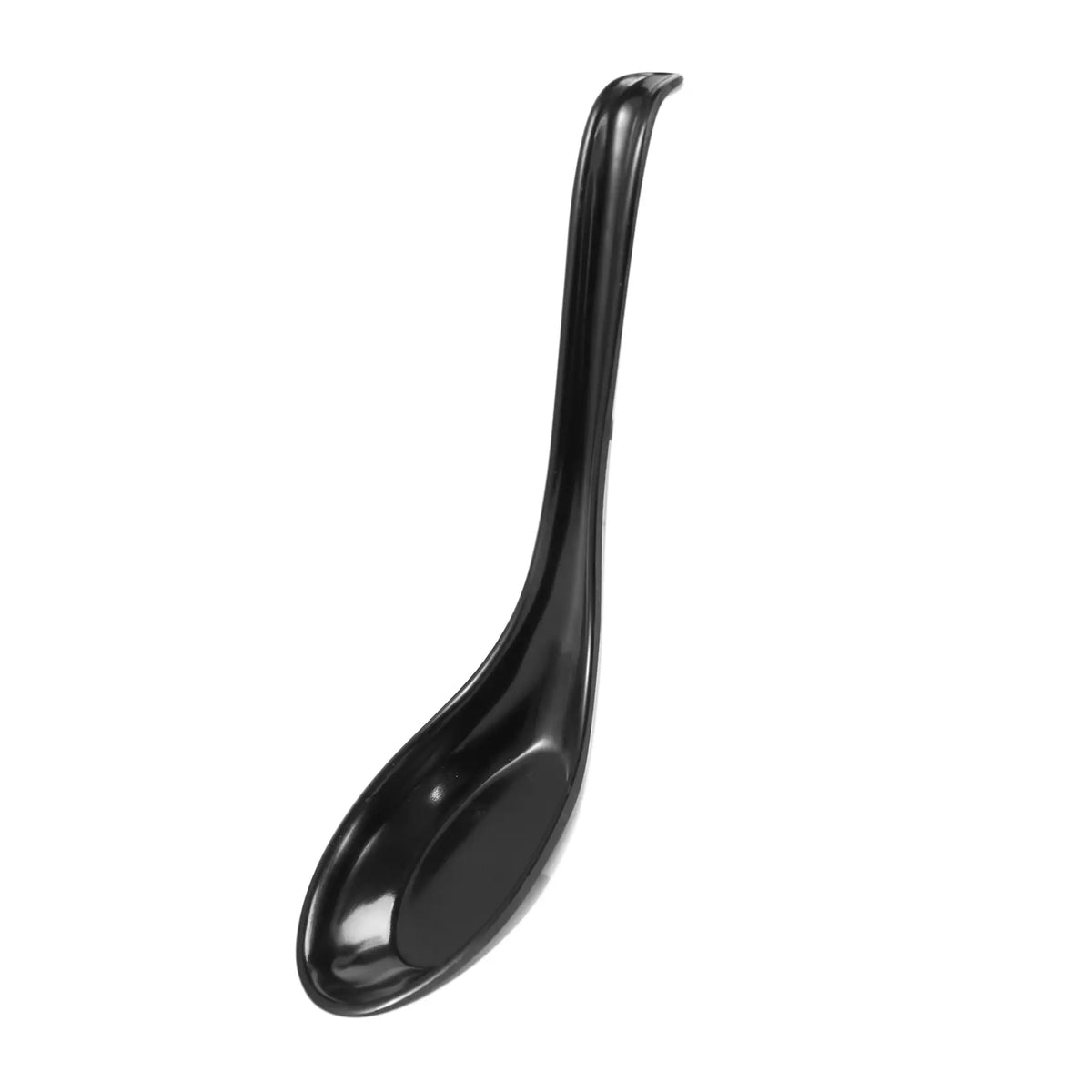 6-Piece Plastic Japanese-Style Soup Spoons - Long-Handle Creative Cutlery Tableware for Restaurants