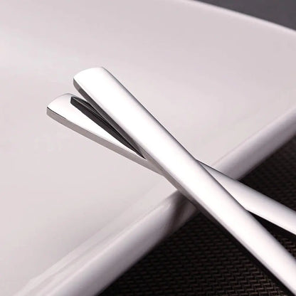 8-Piece Sturdy Korean Stainless Steel Cutlery Spoons, 8.5in Long-Handle Tableware Soup Spoons for Home, Kitchen Use,sohochic