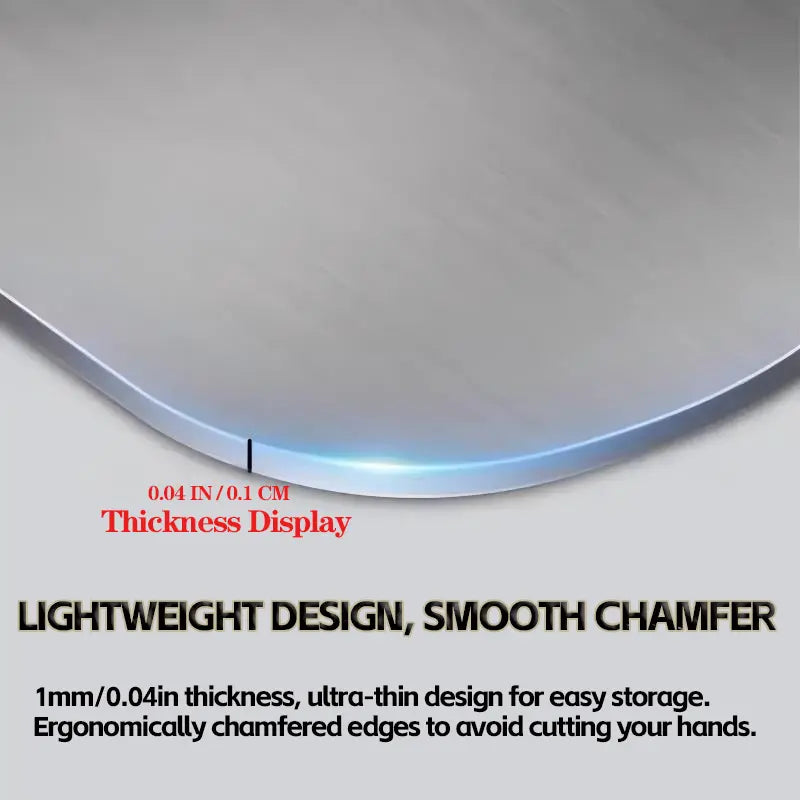 1-3 PCS Food Grade Stainless Steel Chopping Boards, 0.04in Thick Slim Portable Non-Stick Double-Sided Boards for Chopping Fruits, Vegetables, Food Preparation, Dishwasher-Safe Kitchen Essential