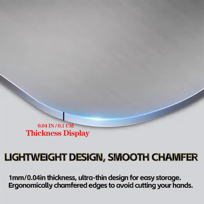1-3 PCS Food Grade Stainless Steel Chopping Boards, 0.04in Thick Slim Portable Non-Stick Double-Sided Boards for Chopping Fruits, Vegetables, Food Preparation, Dishwasher-Safe Kitchen Essential