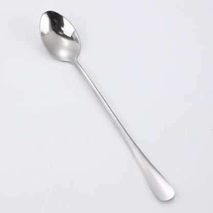 Stainless Steel Sturdy Thick Long-Handled Spoons (8 Counts), Coffee, Ice Cream & Tea Spoons, Soup Spoons Stainless Steel, Modern Household Cutlery Set, Kitchenware & Tableware Accessories, Utensils