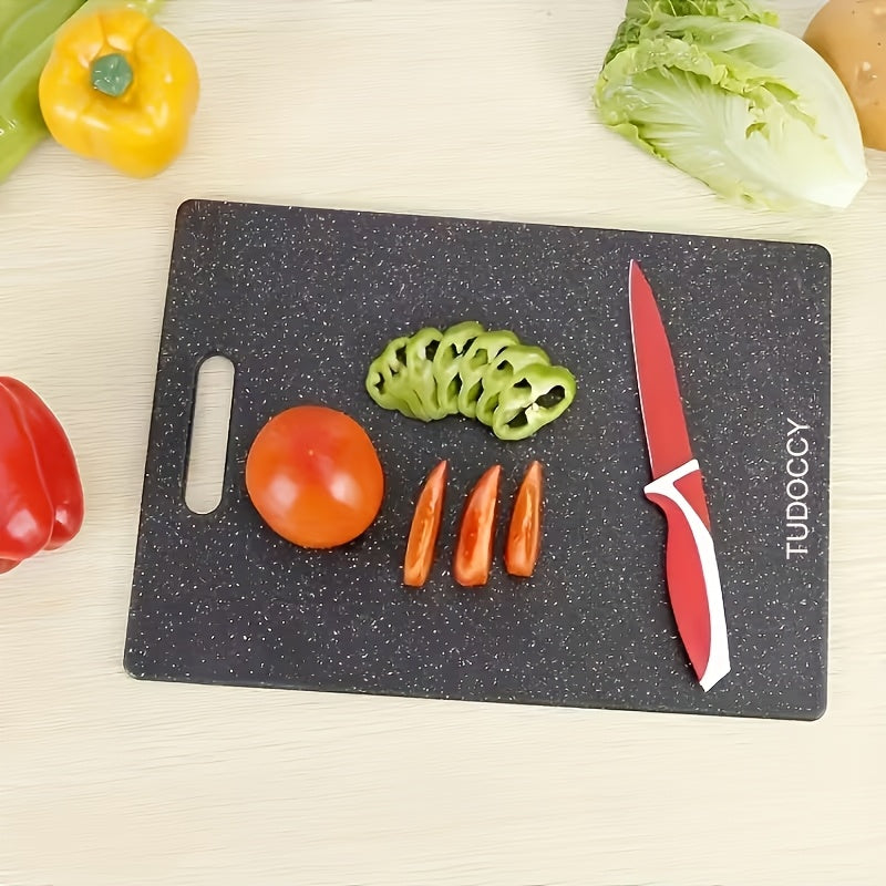 3pcs/SET Kitchen Chopping Board, Two -color Large, Medium, Small -sized 3 -piece Set Of Cutting Board, Excluding BPA Cutting Board, Plastic Cutting Board With Easy Shaking Handle, Non -porous Meat Cutting Board