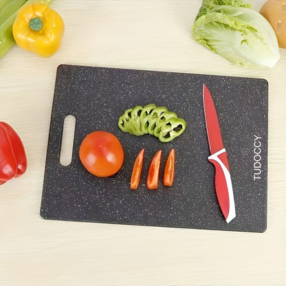 3pcs/SET Kitchen Chopping Board, Two -color Large, Medium, Small -sized 3 -piece Set Of Cutting Board, Excluding BPA Cutting Board, Plastic Cutting Board With Easy Shaking Handle, Non -porous Meat Cutting Board