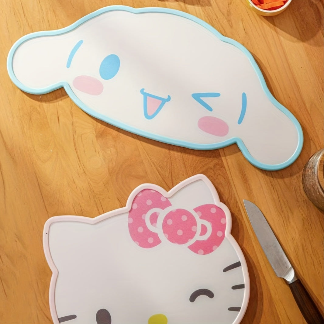Sanrio Authorized, Cute Cartoon Double-Sided Cutting Board, Adorable Cartoon Kitchen Vegetable And Fruit Board, Cute Cinnamonroll Board, Kuromi Cute Board, Hello Kitty Cute Fruit Board, Adorable Kitchen Additions