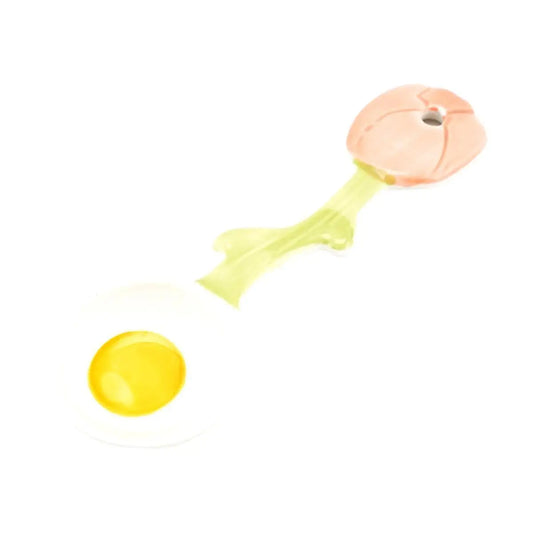 KawashimaYA Ceramic Soup Spoons - Small Cute Dessert Spoons for Kitchen & Dining, Set of 4