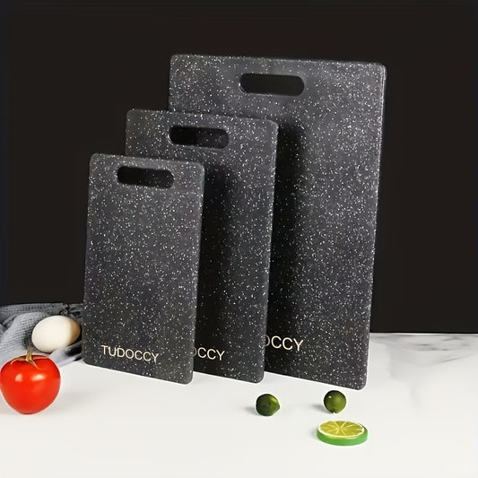3pcs/SET Kitchen Chopping Board, Two -color Large, Medium, Small -sized 3 -piece Set Of Cutting Board, Excluding BPA Cutting Board, Plastic Cutting Board With Easy Shaking Handle, Non -porous Meat Cutting Board