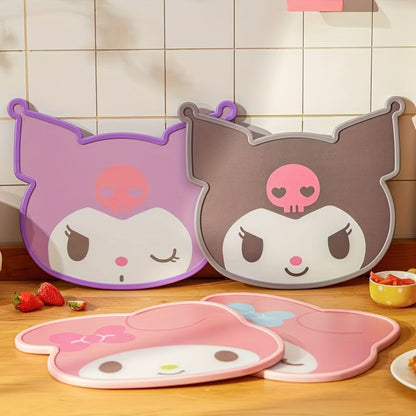 Sanrio Authorized, Cute Cartoon Double-Sided Cutting Board, Adorable Cartoon Kitchen Vegetable And Fruit Board, Cute Cinnamonroll Board, Kuromi Cute Board, Hello Kitty Cute Fruit Board, Adorable Kitchen Additions