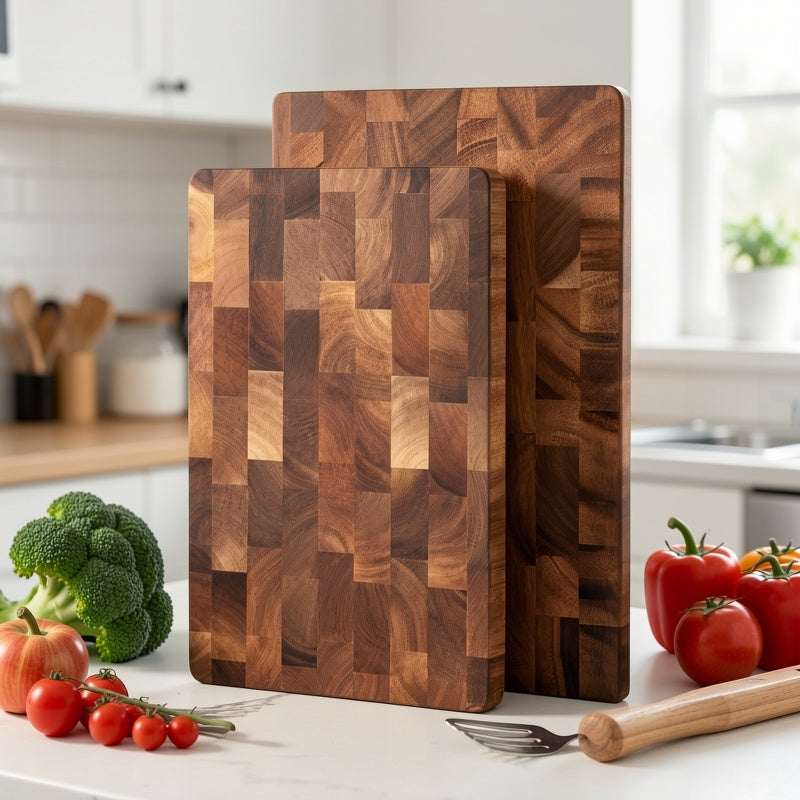 3pcs Set - High Quality Wooden Cutting Board Set, Safe And Harmless, Durable Wooden Blocks, Suitable for Meat, Cheese, Bread, Vegetables, Fruits, Ideal Kitchen Utensils, Perfect Family Gifts, Suitable for Home And Dormitory Use
