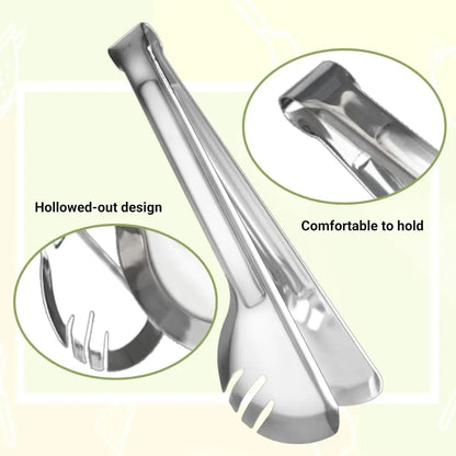 30 Pcs Stainless Steel Serving Utensils Set,With Large Spoons, Slotted Spoons, Forks, Soup Ladle, Pie Server, and Tongs for Home Buffet Party Supplies(Silver)