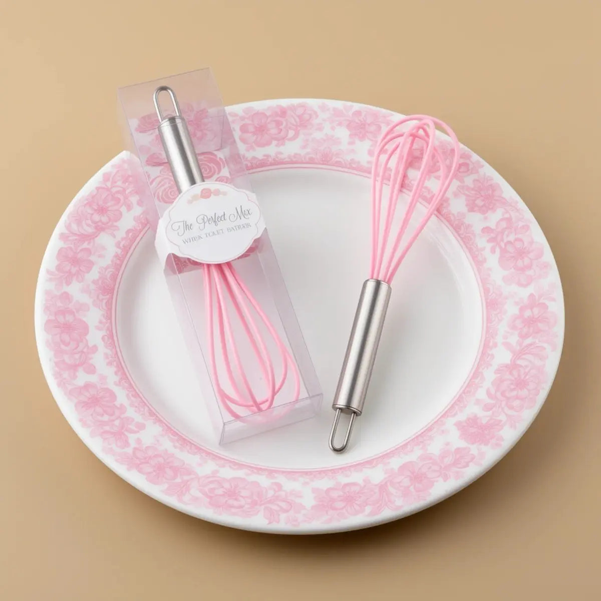 Kate Aspen 13059PK Pink Kitchen Whisk, Metal Handle, Whisk Shape for Cooking Use, Classic