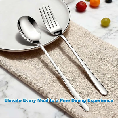 Set of 6  Korean Soup Spoons, 8 Inch | 18/10 Stainless Steel, Long Handle, Rice and  Spoon, Dishwasher Safe